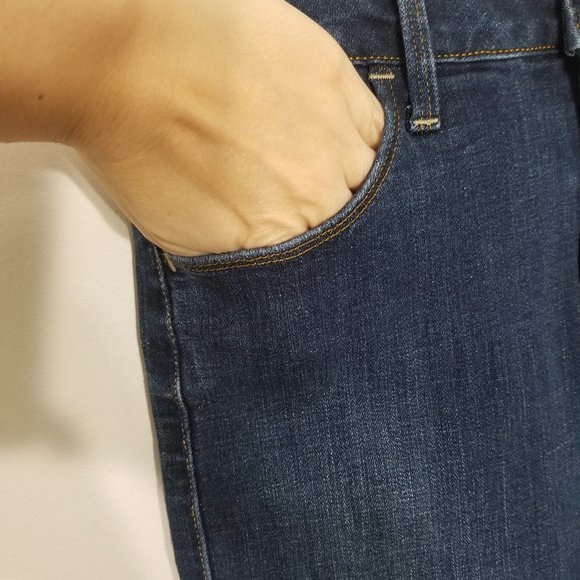 G-Star Raw Dark Wash Blue Cotton Blend Denim Pencil Jean Skirt Pockets Classic - Picture 4 of 9